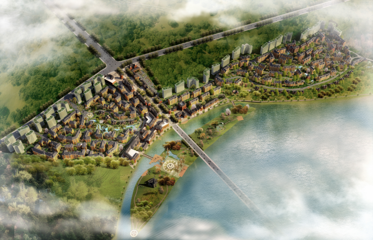 杭州2021新城区规划图资料下载-金堂新城区英式风貌小镇规划设计