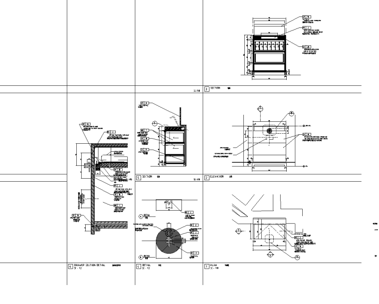 北京某饭店中餐厅室内装修全套施工图纸（含52个CAD图纸）-剖、立面详图