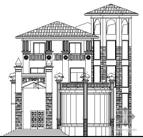 别墅施工图带模型资料下载-[广东]某三层别墅建筑施工图（带夹层）