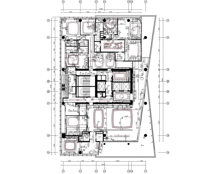 [HID+DIA]深圳湾1号-豪华四居室样板间室内装修设计施工图+效果图-3T2样板房地面材料图