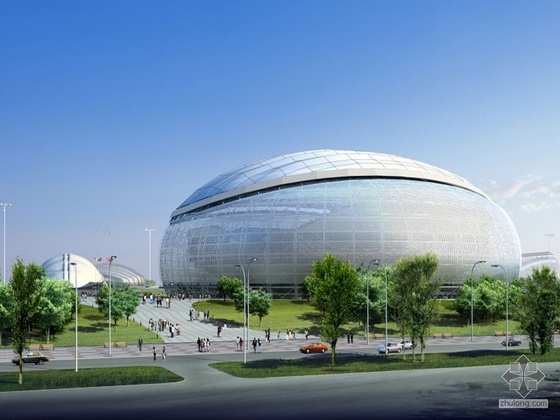 体育中心概念文本资料下载-[北京]五棵松某体育中心建筑方案概念设计