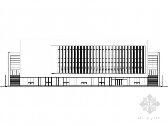 大学体育馆dwg资料下载-[天津]某大学四层体育馆建筑施工图