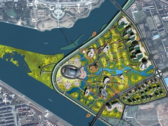 1500平方园林景观资料下载-[金华]城市区域规划设计方案