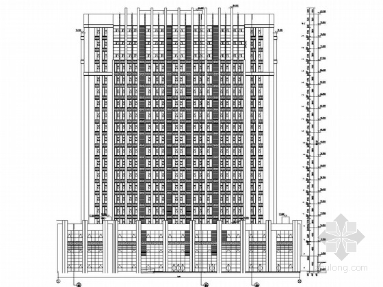 20层框剪结构资料下载-[河北]20层框剪结构商贸大厦结构施工图（含建筑图）