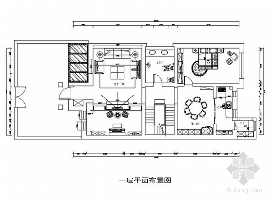 欧式风格背景墙装修效果图资料下载-[原创]古典欧式风格三层别墅室内装修施工图（含高清效果图）