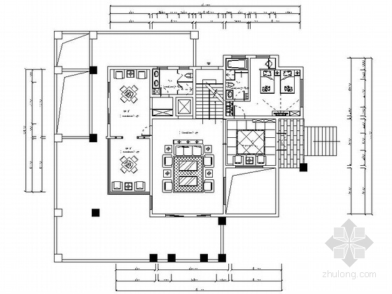 三层别墅欧式装修资料下载-[海南]某欧式时尚三层别墅室内装修施工图