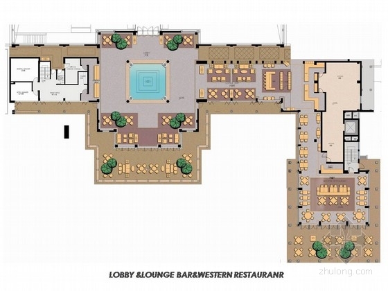 杭州五星级酒店装修资料下载-[杭州]海滩度假村高贵现代五星级酒店室内设计方案