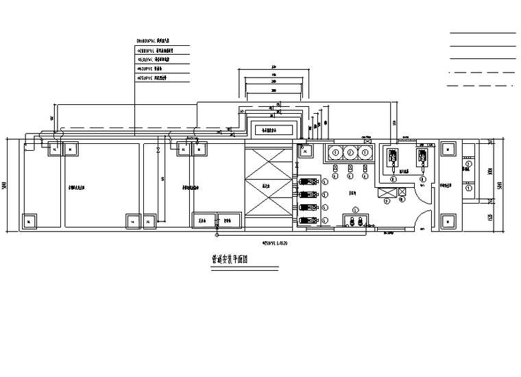 [海南]某果汁加工厂污水处理站安装施工图设计（CAD）-管道安装平面图