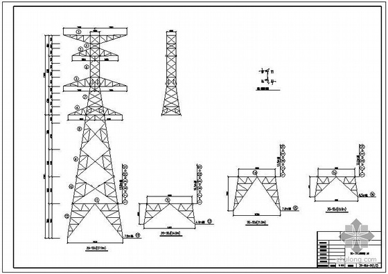 某输电线路杆塔设计资料下载-某输电线路杆塔通用设计全套图纸