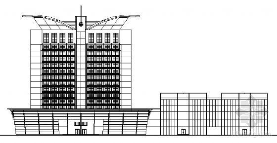 弧形建筑建筑方案资料下载-[白银市]某十六层酒店建筑方案图(弧形平面)