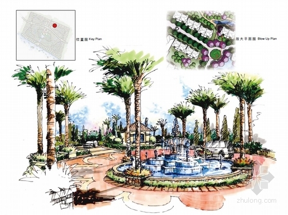 [郑州]法式新古典风格滨水别墅区景观概念设计方案-图8