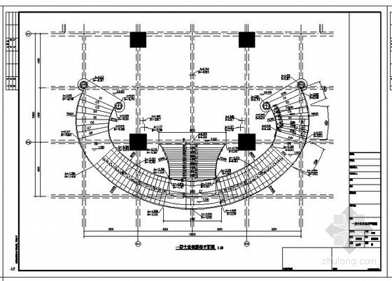 弧形梁式楼梯资料下载-浙江某世贸中心大型弧形钢楼梯结构设计图