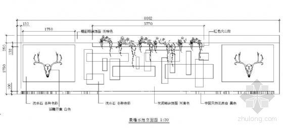 特色水景墙设计详图资料下载-特色水景墙施工图