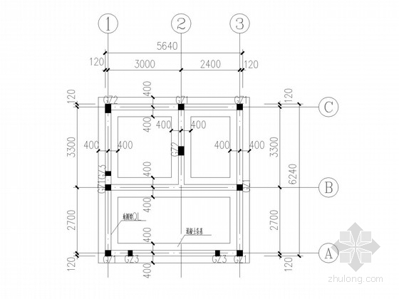 单层附属建筑图资料下载-单层砖混门卫结构施工图