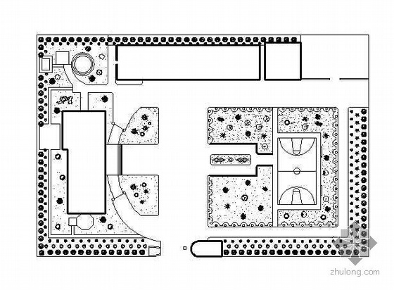 园林绿化广场dwg资料下载-吉林某军营园林绿化设计方案