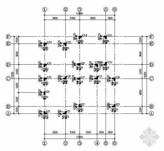三层框架结构别墅设计计算书资料下载-某框架结构三层别墅结构图纸