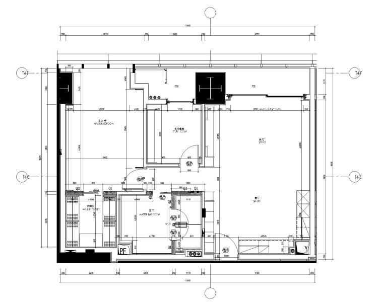 SCDA华润公寓资料下载-[SCDA&如恩]华润公寓现代风格一居室样板间室内装修施工图&效果图&物料表（CAD、JPG、PDF）