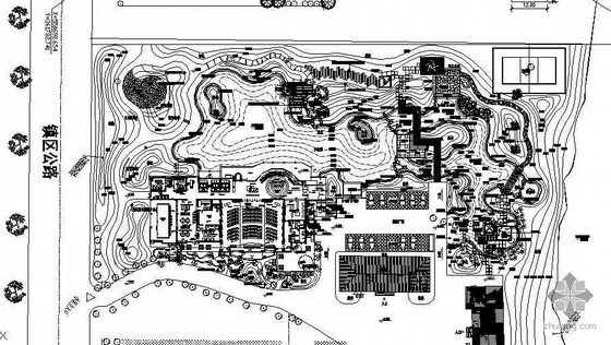 景区总体设计施工图资料下载-某高级公寓环境园林总体设计图