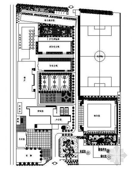 江苏校园植物施工图资料下载-某校园绿化工程施工图