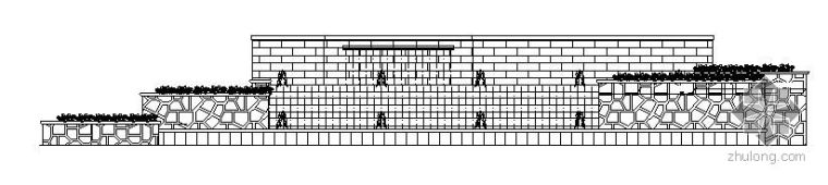 水景墙设计CAD资料下载-跌水景墙施工详图