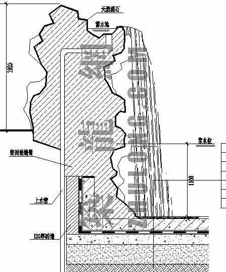 跌水假山结构施工图-2
