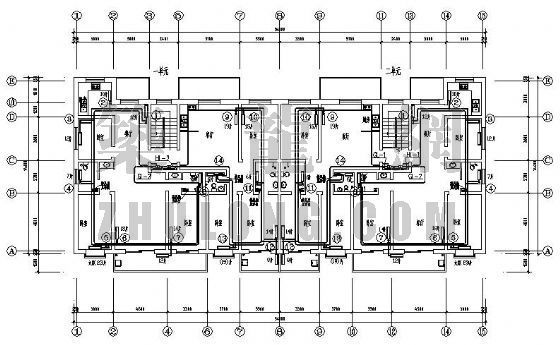 地暖设计CAD图纸资料下载-8＃住宅楼地板辐射采暖设计图