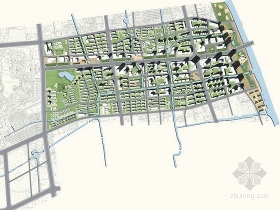 城市路网规划图资料下载-[江苏]以人为本的城市新经济中心空间规划设计方案（知名设计公司)