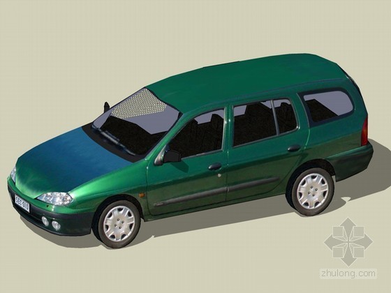 老解放军汽车3d模型资料下载-商务汽车SketchUp模型下载
