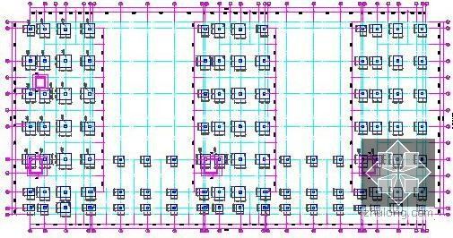 [山东]2014年公寓楼建筑安装工程预算书(含全套图纸)-B1-3#基础平面布置图