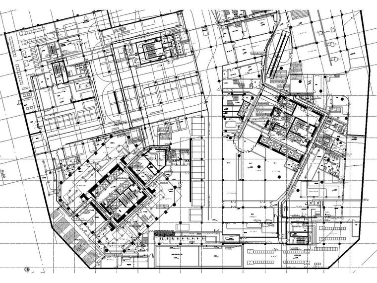 [北京]20万平米超高层综合体全套强弱电图纸（变电所、弱电机房）-地下一层动力干线平面图.jpg