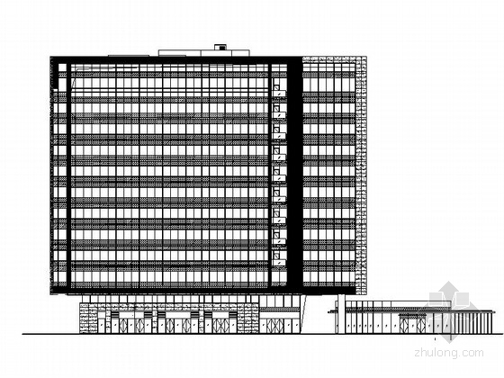 城市设计商业地块设计资料下载-[上海]城市核心区地块高层商业建筑设计施工图（知名设计院 立面设计新颖）