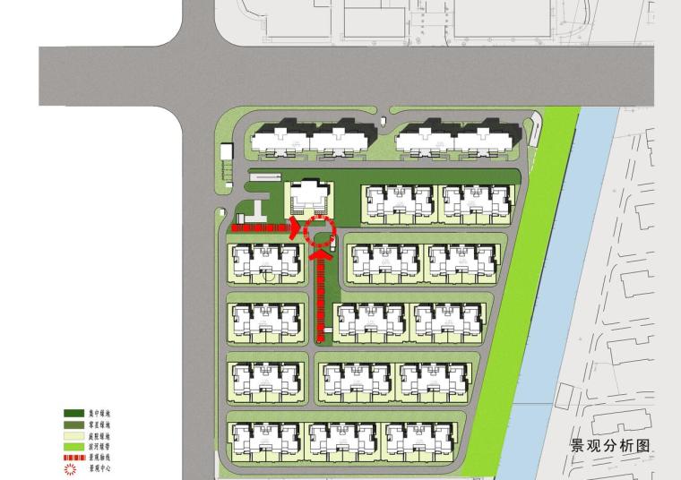 [上海]欧陆风格居住区建筑方案文本 -景观分析