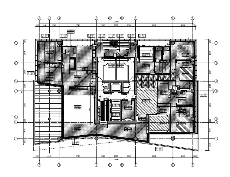 深圳湾1号住宅设计施工图（附效果图）-天花平面图