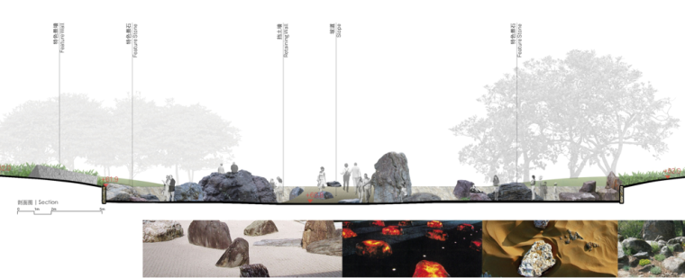 [江苏]南京汤山国家地质公园博物馆景观概念设计（PPT61页）-材料分析图