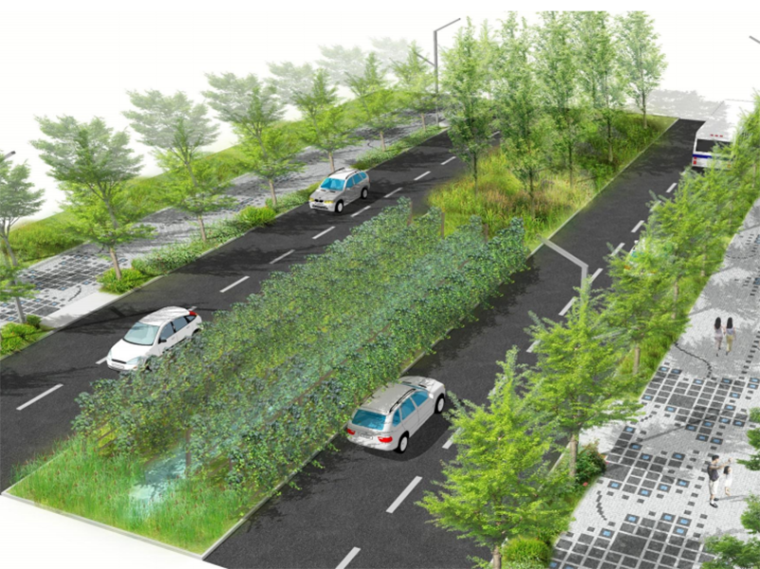 生态交通资料下载-[江苏]南京生态科技岛首期市政景观设计（现代风格）