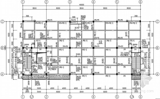 二层仓库cad资料下载-3层医药仓储基地仓库框架结构图