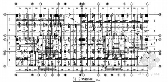 绿建部分框支剪力墙资料下载-18层框支剪力墙结构商住楼部分结构施工图（梁转换）
