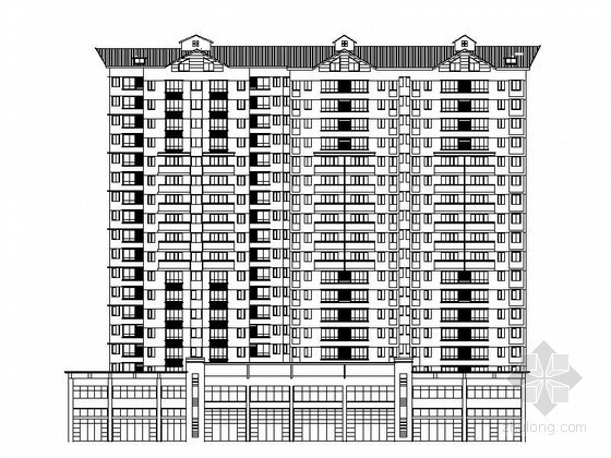 18层商住楼效果图资料下载-[湖北]某十八层商住楼建筑施工图