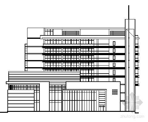 800平米餐厅CAD图资料下载-东莞市某九层商业大厦建筑报建图