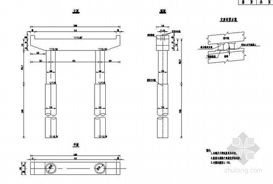 简支桥桥台一般构造资料下载-3×16m预应力简支空心板桥墩一般构造节点详图设计