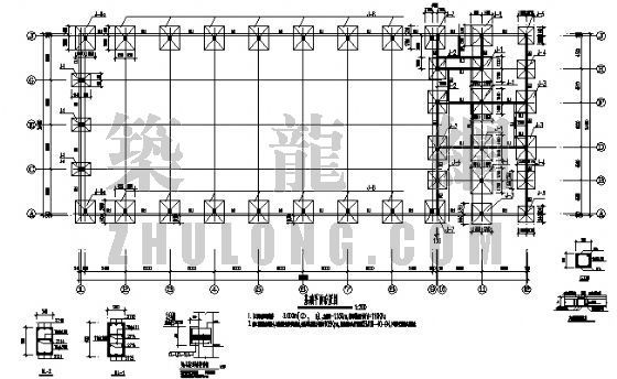 单层混凝土工业厂房结构图资料下载-厂房结构图