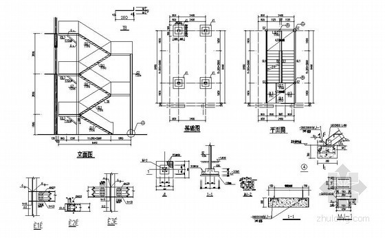 钢楼梯装修施工图资料下载-某钢楼梯结构详图