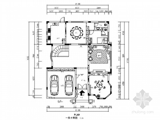 两层茶室设计图资料下载-[广东]温馨现代风格两层别墅室内装修施工图（含效果）