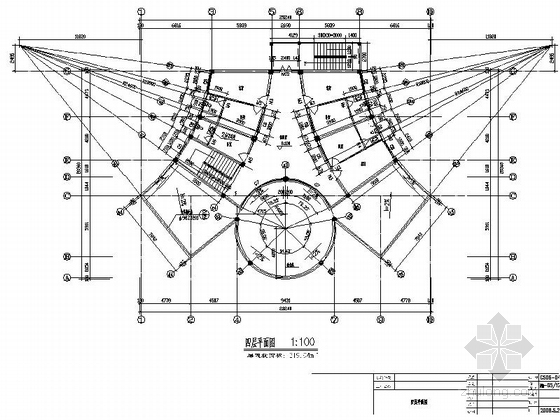 [湖南]多层框架结构商务会所建筑施工图-多层框架结构商务会所平面图
