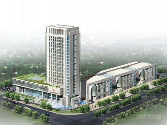 行政办公方案CAD资料下载-[安徽]新时代气息行政办公楼建筑设计方案文本