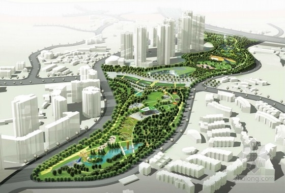 [重庆]环球绿带儿童主题公园景观设计方案-鸟瞰图 