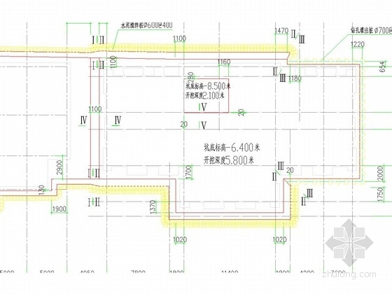 土钉墙搅拌桩资料下载-搅拌桩复合土钉墙基坑支护施工图