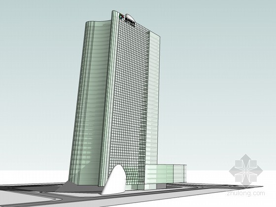 银行建筑SU模型资料下载-银行建筑SketchUp模型下载