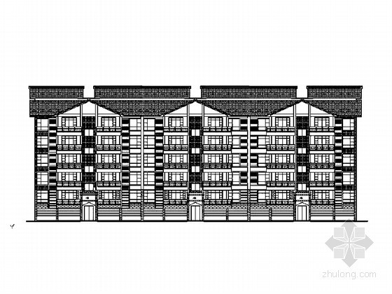 板式住宅小区规划资料下载-[都江堰]某住宅小区五层板式住宅楼建筑施工图(18号)