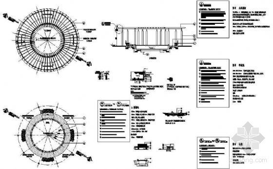 跨高速棚架结构资料下载-圆形棚架施工详图